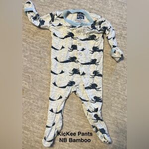 Kickee Pants Newborn Bamboo Footie Pajamas – Disney’s Little Mermaid Print